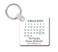 Drifting Ducks Personalised Sentimental Keepsake Day You Became My Grandad Date Plastic Keyring Father's Day New Baby Gift