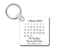 Drifting Ducks Personalised Sentimental Keepsake Day You Became My Nanny Date Plastic Keyring Mother's Day New Baby Gift