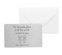 Drifting Ducks Personalised Sentimental Keepsake My Favourite Place Metal Wallet Card Valentine's Gift