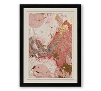 Drifting Forms Abstract Framed Wall Art Print A4 (29.7×21cm) Black, Wall Decor for Living Room, Bedroom, Office & Home, Ready to Hang, Art Gift