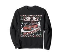Drifting Through The Snow Ugly Christmas Sweater Car Sweatshirt