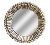 Driftwood Bamboo Round Wall Mirror