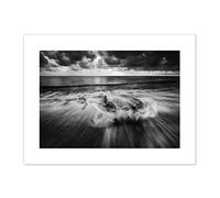 Driftwood Breaking Waves Canvas Wall Art Print