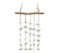 Driftwood Shell Wind Chime for Beach House Decor Coastal Style Hanging Ornament
