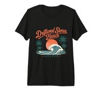 Driftwood Shores Beach Oregon Sunset Wave Premium T-Shirt