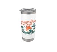 Driftwood Shores Beach Oregon Sunset Wave Stainless Steel Insulated Tumbler