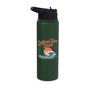 Driftwood Shores Beach Oregon Sunset Wave Stainless Steel Insulated Water Bottle