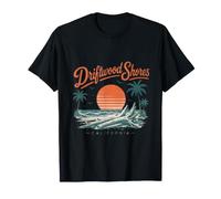 Driftwood Shores California Sunset Beach Scene T-Shirt