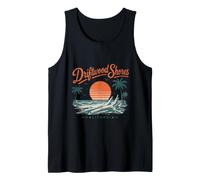 Driftwood Shores California Sunset Beach Scene Tank Top