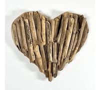 Driftwood Wall Heart Sculpture 30cm x 25cm Hanging Natural Rustic Home Decor Plaque