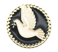 Driibubur Women Peace Doves Design Shape Lapel Pin Couples Christmas Alloy Brooch Badge Pin for Graduation Birthday Gift, Black, Blue
