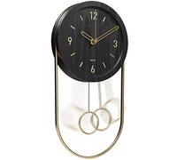 Driini Modern Wooden Pendulum Clock (Black) (Black)