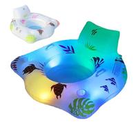 Drijvend Zwembadligbed - Opblaasbaar Luchtvlot, Illuminated LED feestvlot Met Bekerhouders, Ergonomic Ontwerp Met Rugleuning Ontspannend Watermatras Voor Zomerse Zwemevenementen, Stranden En Gebruik
