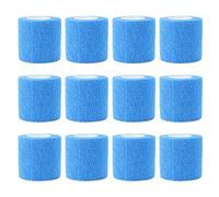 DriKou 12PCS Vendas Para Caballos, Animal Elastic Bandage Hoof Non Woven Polyester, Repairing Bandage Wrap for Cows Dogs Horses Cats (Blue)