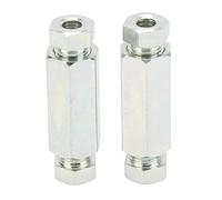 DriKou 2Pcs Brake Pipe Connectors,Metal 3/8in Inline Female + Male Nuts Replacement for British USA Cars PRE 1980