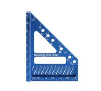 DriKou 3D Multi Angle Square Ruler Woodworking Miter Triangular Protractor 45 90 Degree Measuring Hole Scribing Aluminum Alloy