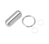 DriKou Portable Pill Holder Keychain,Mini Emergency Medicine Organizer Small Metal Pill Case for Outdoor Travel Camping
