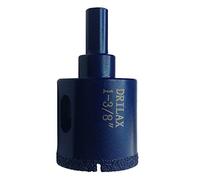 Drilax 1 3/8 Inch Diamond Drill Bit Tile Hole Saw Ceramic Porcelain Quartz Granite Countertop Glass Bottle Super Long Life Vacuum Brazed Technology Single Pack Tile Drill Bit 1-3/8 Inch