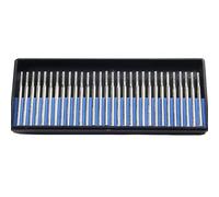 Drilax 2mm Diamond Drill Bit 30 Pcs Case Set Jewelry Beach Sea Glass Shells Gemstones Bur Standard Shank Compatible with Dremel Burr Lapidary