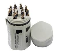 Drill America 1/16" - 1/2" x 1/32" 15 Piece Cryogenic HSS Black & Gold Bit Set