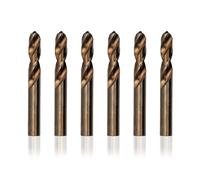Drill America 1/2" Cobalt Heavy Duty Split Point Stub Drill Bit (Pack of 6), D/ASTCO Series