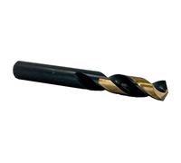 Drill America 1/2" HSS Contractor Grade Black & Gold Split Point Stub Drill Bit
