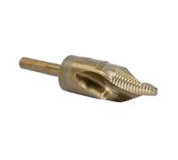 Drill America 1-7/16" Cobalt Stepped Drill Bit with 1/2" Reduced 3-Flat Shank, Gold Oxide Finish for Drilling Acrylic, Steel, Hard Metals, GSC Series