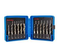 Drill America 12 Piece Combined Drill Tap and Countersink Set with 1/4" Quick Change Hex Shank, TDC Series