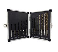 Drill America 13 Piece Quick Change Cobalt Drill Set with Hex Shank, (1/16" - 1/4" x 64ths), COHEX Series