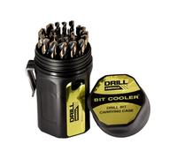 Drill America 29 Piece Cryogenic HSS Black & Gold Bit Set, 1/16" - 1/2" x 1/64"