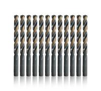 Drill America 3/16" High Speed Steel Black & Gold KFD Split Point Drill Bit (Pack of 12), KFD Series