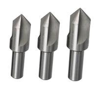 Drill America 3 Piece 3-Flute Countersink Set, Sizes: 1/2, 5/8 and 3/4, 82 Degrees