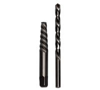 Drill America #4 Spiral Flute Screw Extractor and 1/4" Left Hand Drill Bit Kit, POUEZ Series