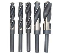 Drill America 5 Piece High Speed Steel Reduced Shank Drill Bit Set in Plastic Pouch Case (9/16" - 1 "), POU Series