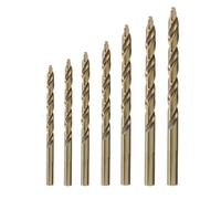 Drill America 7 Piece Cobalt Stepped Point Metric Drill Bit Set (3.00mm, 4.00mm, 5.00mm, 6.00mm, 7.00mm, 8.00mm, 10.00mm), GSC Series
