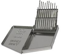 Drill America D/A20J-CO-SET 20 Piece Cobalt Steel Jobber Length Drill Bit Set in Metal Case, Gold Oxide Finish, Round Shank, Spiral Flute, 135 Degrees Split Point (Pack of 1)