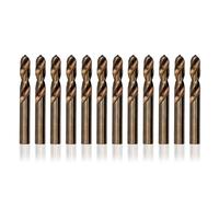 Drill America - D/ASTCO1/4P12 1/4" Cobalt Heavy Duty Split Point Stub Drill Bit (Pack of 12), D/ASTCO Series