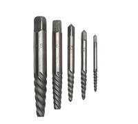 Drill America - DEWEZS1-5 5 Piece Carbon Steel Screw Drill Bit Extractor Set with 5-Extractors, Sizes #1 - #5, DEWEZ Series