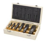 Drill America - DWTPT1/8-1SET 6 Piece NPT Pipe Tap, Carbon Steel, DWTPT Series Set, 1/8", 1/4", 3/8", 1/2", 3/4" and 1" in Wooden Case