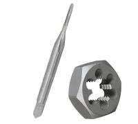 Drill America POUTH5-44#5-44 UNF Tap and Die Kit, HSS Plug Tap and Carbon Hex Die