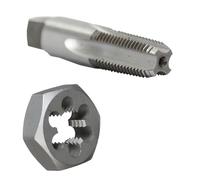 Drill America POUTHNPT1/8 1/8" NPT Pipe Tap and Die Kit, Carbon Steel Pipe Tap and Pipe Die - Hex Shape