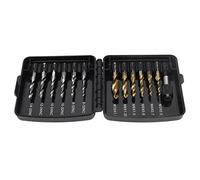 Drill and Tap Set, 1/4in Drill Tap Bits Set Combination Drill Tap Bit Set Combined Tap Drill Bit Set HSS Ti Plated US System Pure Fast Change Adapter