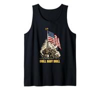 Drill Baby Drill American Oil Rig Worker July 4th Energy Tank Top