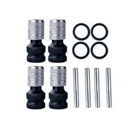 Drill Bit Adapter, 4 Piece Socket Extension Set, Driver to Hammer Conversion Tool, Steel Material Adapter Features Quick Change, Power Tool Accessory for Nut Ratchet Home Furniture Automotive Use