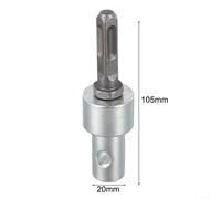 Drill Bit Adapter for Electric Hammer - Converts to Hole Drill with Square or Round Shank, Carbon Steel Alloy, 80mm x 19.6mm(Square Shank)