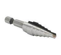 Drill Bit America #2 (3/16" - 1/2" x 1/16") High Speed Steel Step Drill Bit with Quick Change Hex Shank, VACHEX Series