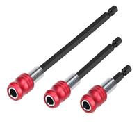 Drill Bit Extender Set Threaded Little Red Riding Hood Quick Release Rod Drill bit Extension,Impact Knives and Drill bits, Lightweight Tool Accessories, 3pcs(60x100x150mm)