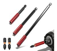 Drill Bit Extension Set 1/4" Hex Shank Magnetic Impact Driver Extension Bar | 3 Lengths 60/100/150mm with 2 Magnetic Bits, Compatible with Bosch Makita Dewalt Drills and 1/4" Hex Impact Drivers