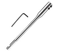 Drill Bit Extension Set 6 Inch Spade Drill Extension, Long Forstner Bit Extension for Drill Bits with Hex Wrench Key, Carbon Steel Drill Bit Extender for Wood Turners Furniture Carpentry Construction