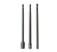 Drill Bit for Socket Adapter Set Extension Bar 150mm for Impact Driver with 1/4" 3/8" 1/2" Drive Sizes, 3-Piece Chrome Vanadium Steel 3pcs